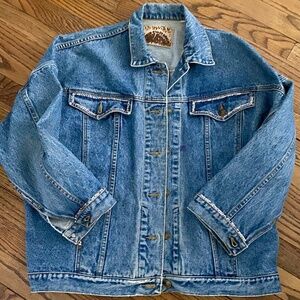 Denim Jean Jacket. Vintage, Hand Decorated with Sparkles. Men's S. Lawman Cowboy